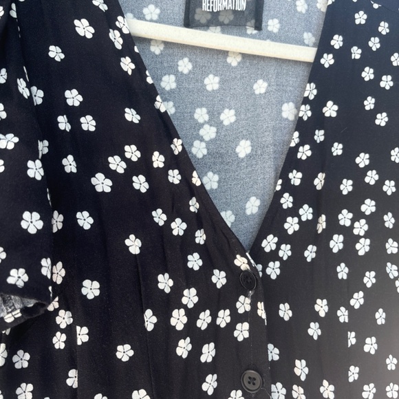 Reformation Polka Dot Flower Jumpsuit - Picture 2 of 4